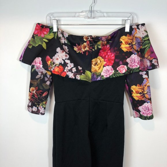 NWT Off Shoulder Floral Top Jumpsuit - Picture 6 of 10